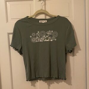 Green Floral Women's  Top